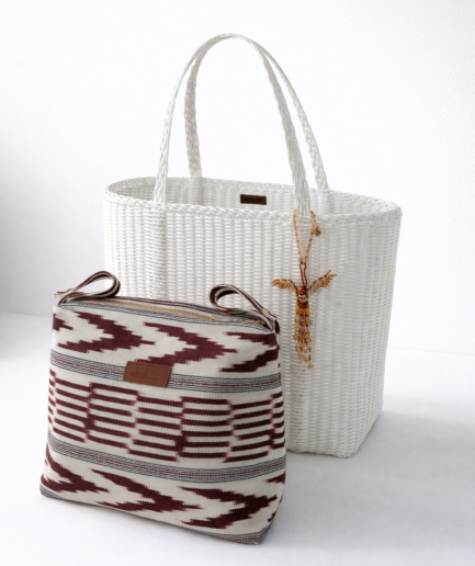 Ivory Basket Bag & Cooler Pouch Set