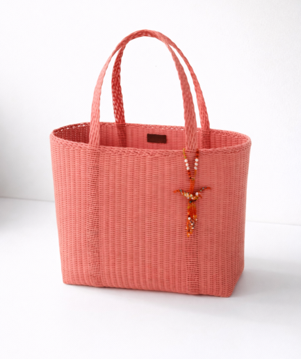 Apricot Blush Basket Bag