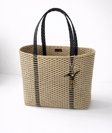 Beige Tonal Basket Bag