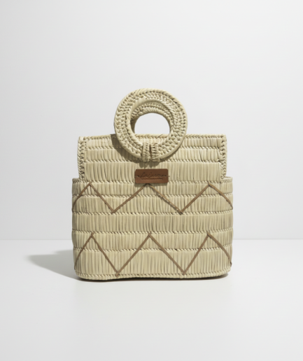 Pearl Square Palm Leaf Bag